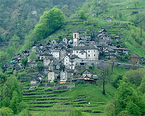 Corippo, a uniquely well preserved old village.